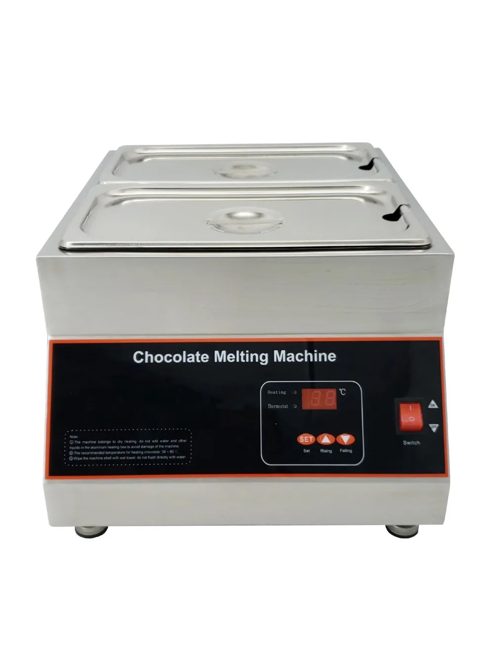 

Two Tanks Digital Display Air Heating Chocolate Melting Machine Chocolate Warmer Melter Chocolate Furnace Melt Cheese Warm Milk