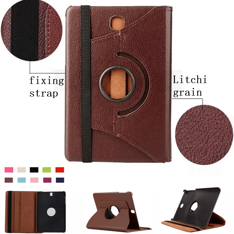 360 градусов вращающийся стенд из искусственной кожи чехол для Samsung Galaxy Tab S2 8 0 SM T710