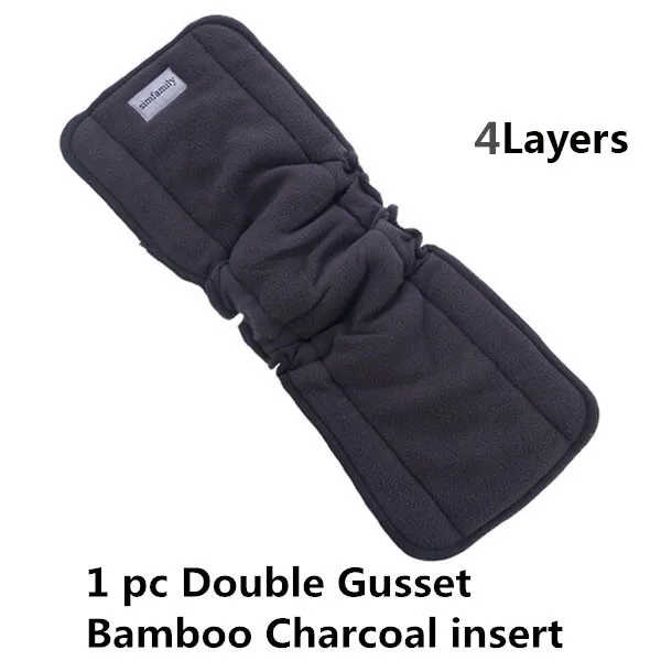 [Simfamily] 1 шт. bambo ткань уголь пеленки fit5-38 фунтов детские моющиеся и многоразовые детские пеленки ткань подгузник - Цвет: 1pc-zhou