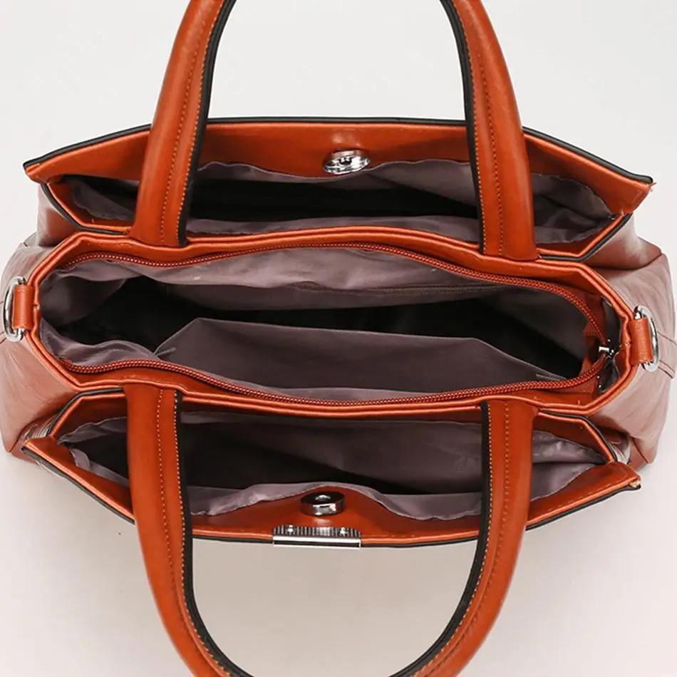 

Fashion Letter Embossing Tote Bags High Quality Leather Shoulder Bags for Women Large Capacity Lady Crossbody Bag Brand Handbags