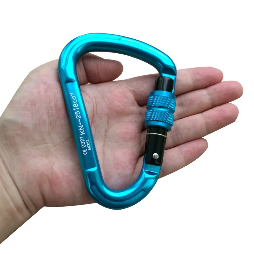 1/2/5 шт. 25KN Альпинистский Сверхлегкий винтовой замок из алюминиевого сплава