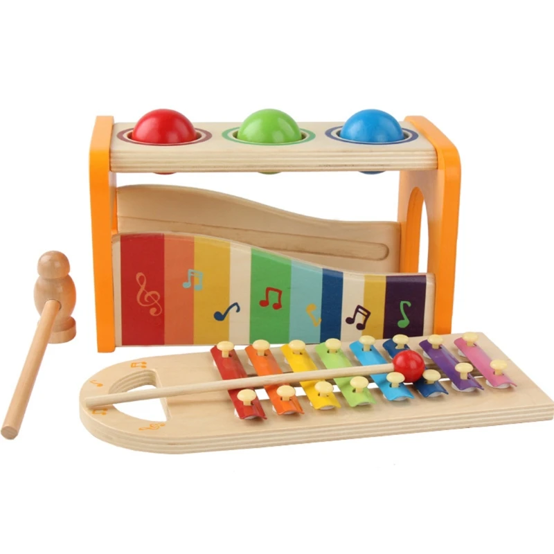 

Colorful 3-Knocking Piano Station Percussion Toy Toddler Musical Instruments