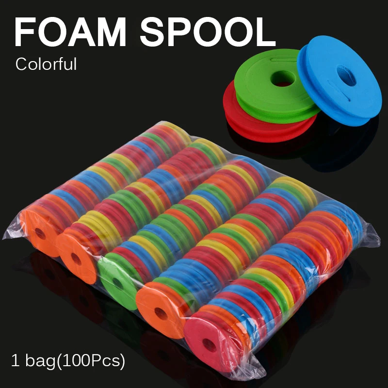 

Fishing Box Tools Portable Fishing Gear 100pcs Winding Board Fishing Line Tackle Accessories Foam Board Trace Wire Swivel Tackle