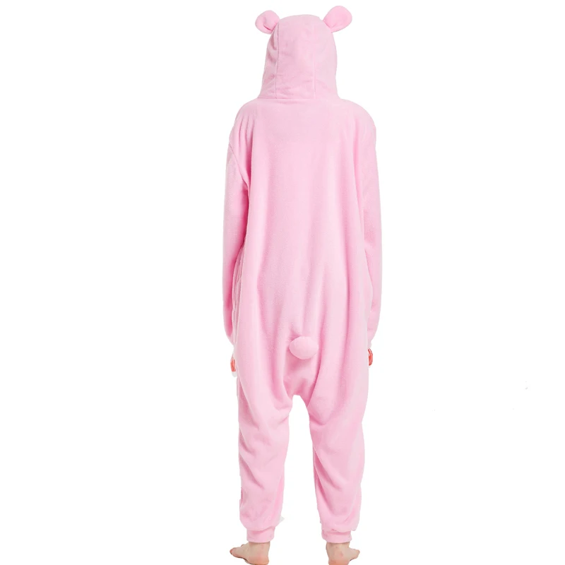 Кигуруми для взрослых розовый хмурый медведь комбинезоны мультфильм пижамы