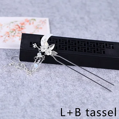 L Btassel Deepeel 1 шт. винтажные палочки для волос Головные уборы Китайский древний головной убор с кисточками заколка для волос Cheongsam Hanfu декоративные аксессуары HA007 - Цвет: L Btassel