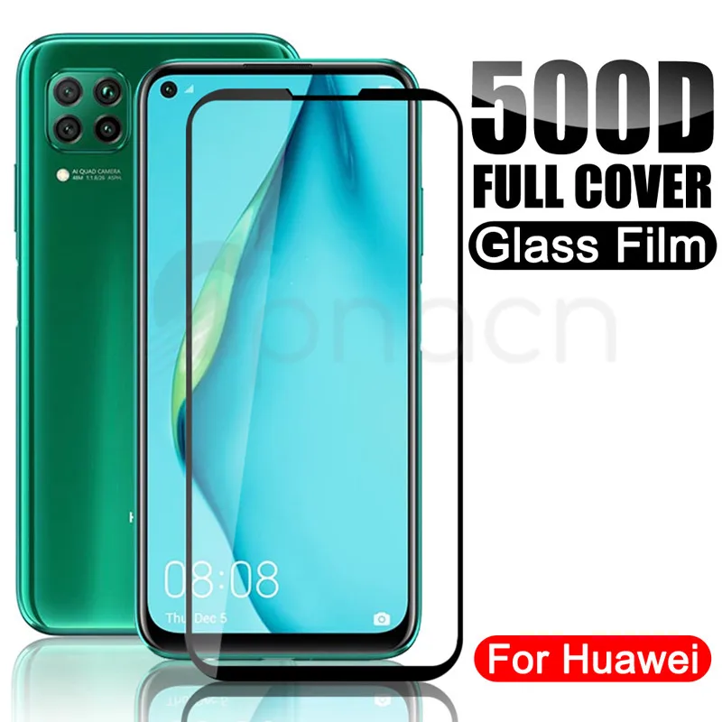 Защитное стекло 500D для Huawei P30 Lite экрана P40 P20 Pro P10 Plus P Smart стеклянная пленка