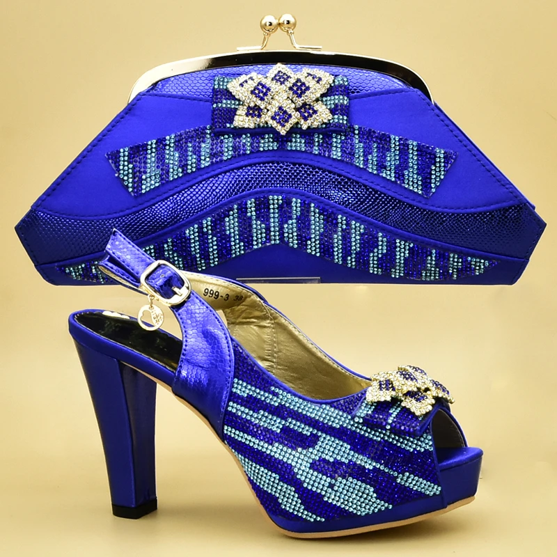 Новое поступление Женский итальянский комплект из обуви и сумки украшенные
