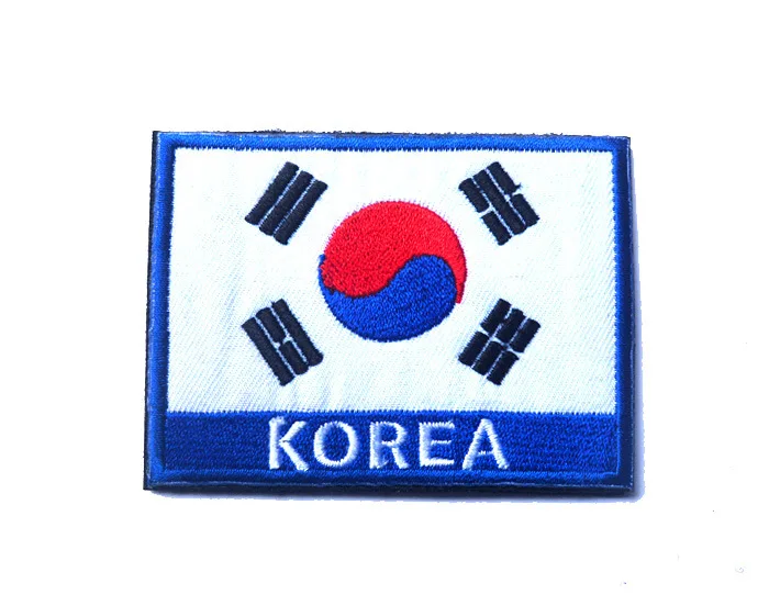 1 шт. Вышитый Флаг корейских нашивок для одежды нарукавники эполета бейдж дизайн