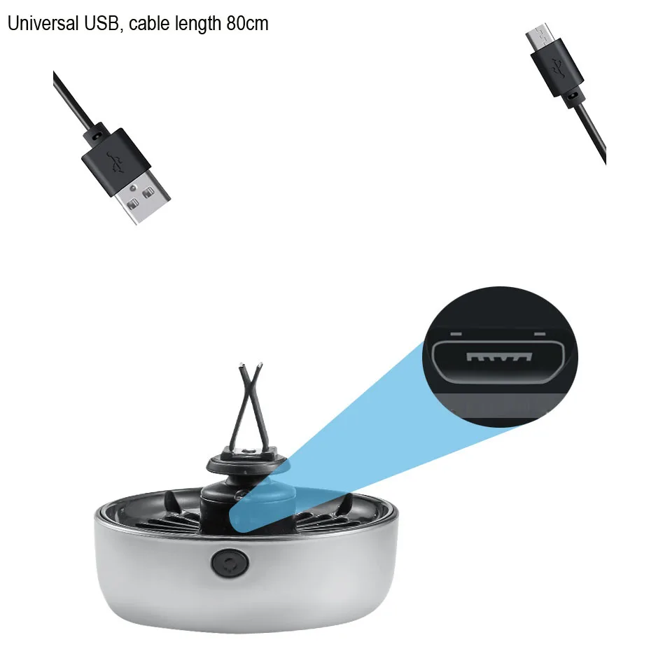USB-вентилятор для автомобиля 3 режима с подсветильник кой