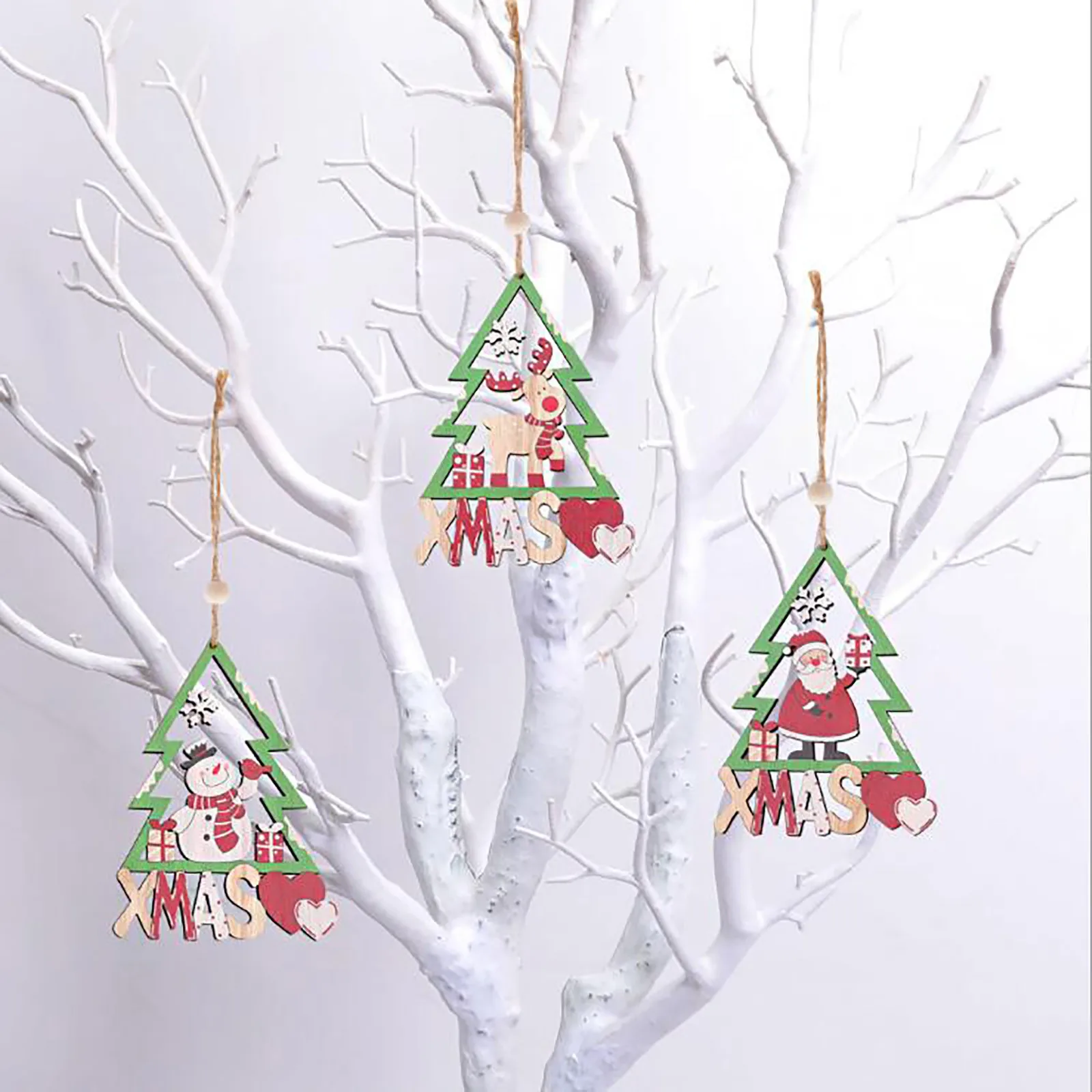 2021 Рождественский Декор для дома деревянный Санта Клаус Снеговик Милу олень