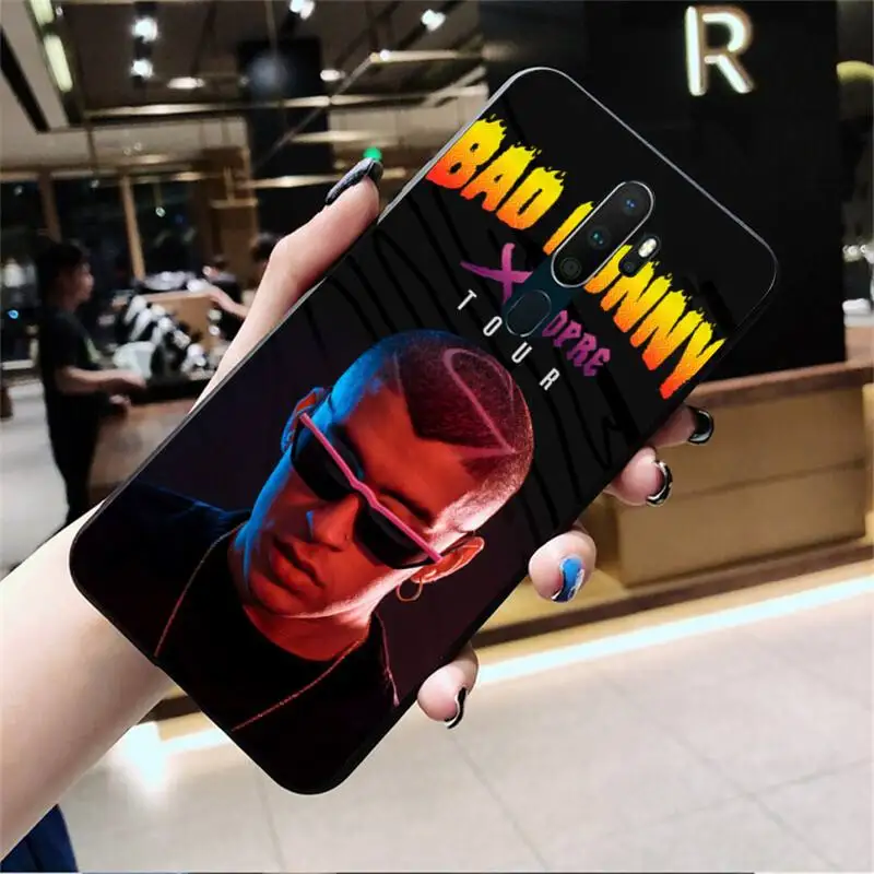 HUAGETOP Bad Bunny artist мягкий резиновый чехол для телефона Oppo A5 A9 2020 A5S Reno2 z Renoace 3pro