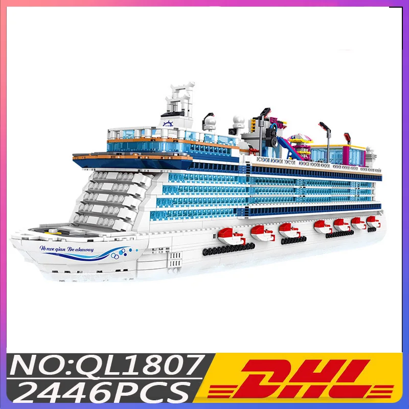 

Лидер продаж, уличные строительные игрушки, высокотехнологичный лайнер для круизного лайнера, модель корабля, строительные блоки, кирпичи, ...