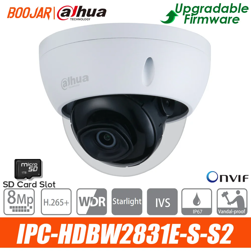 Ip камера dahua 4k starlight 8 Мп стандартное POE слот для SD карты H.265 + 30 м IR IVS Onvif IP67|Камеры