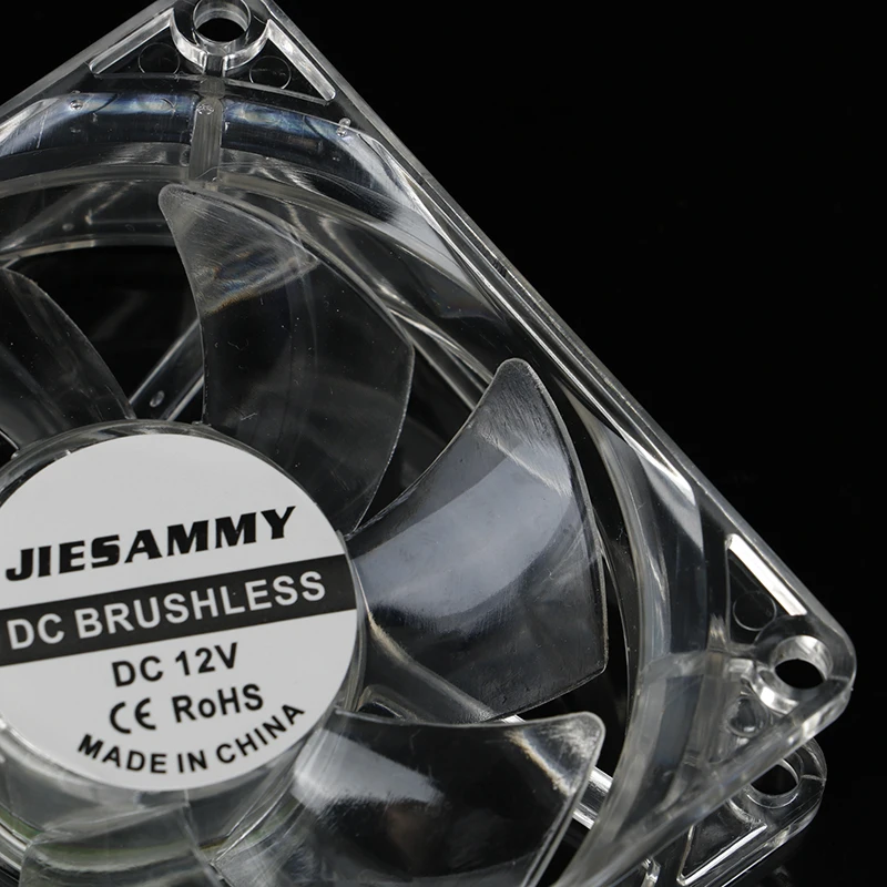 1Pcs Good Quality 80mm DC 12V 4Pin Transparent Cooling Fan PC Computer Case Brushless |