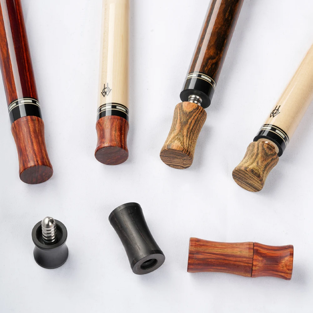 Billiards Joint Protector Radial Pin 5/16*14 3/8*11 3/8*10 Wavy Uni-Loc Caps Solid Ebony Rosewood Billiard Accessories | Спорт и