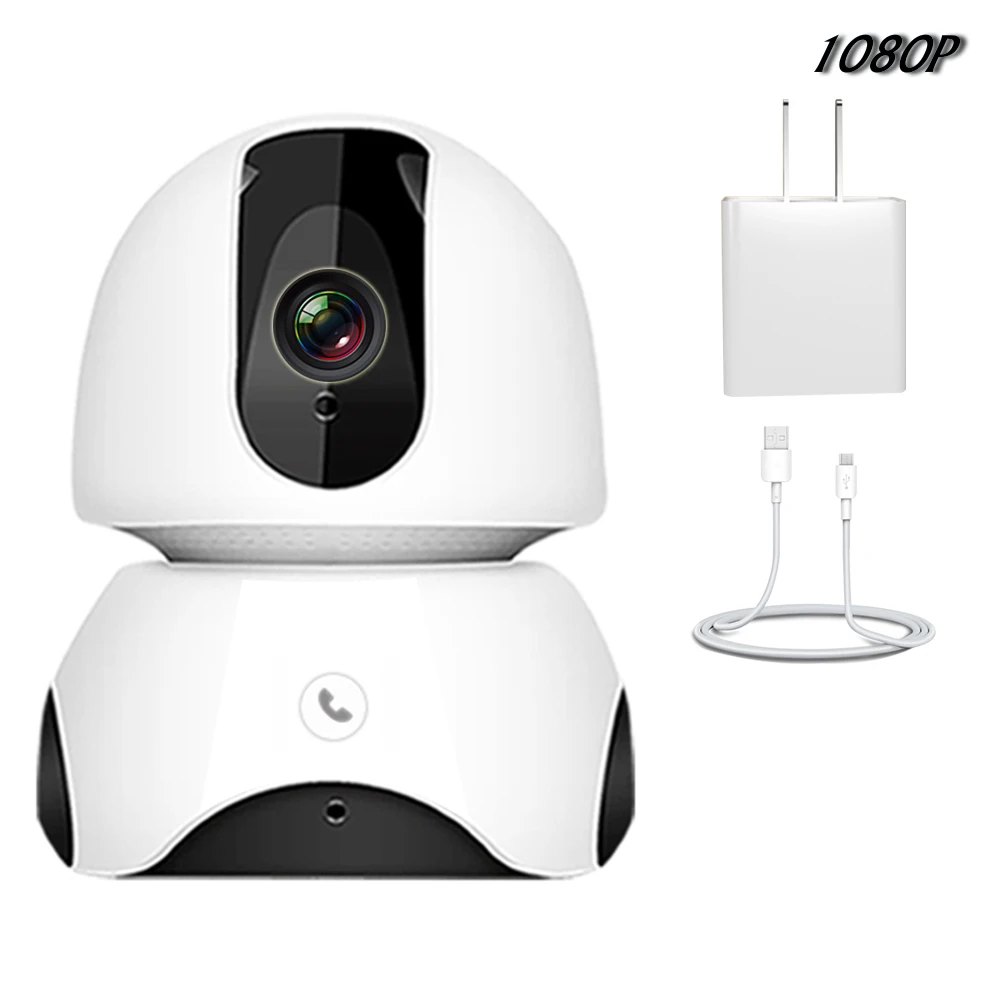 Wi-Fi Детский Монитор 2MP HD детский монитор сна няня ночного видения автоматическое отслеживание одного касания вызова двухсторонний аудио домофон детский телефон - Цвет: 1080P With Call