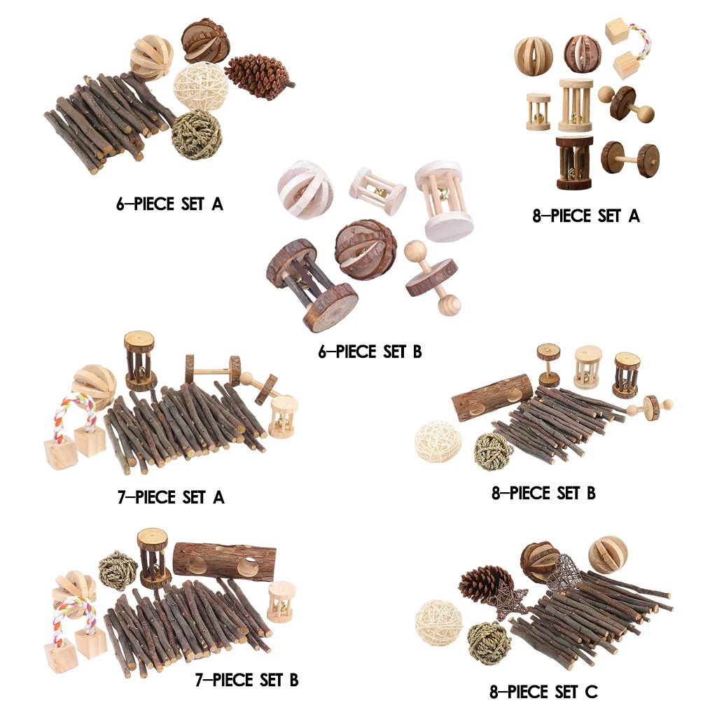 

Rat Chinchilla Hamster Chew Toys Bell Roller Dumbbells Play Toy Exercise