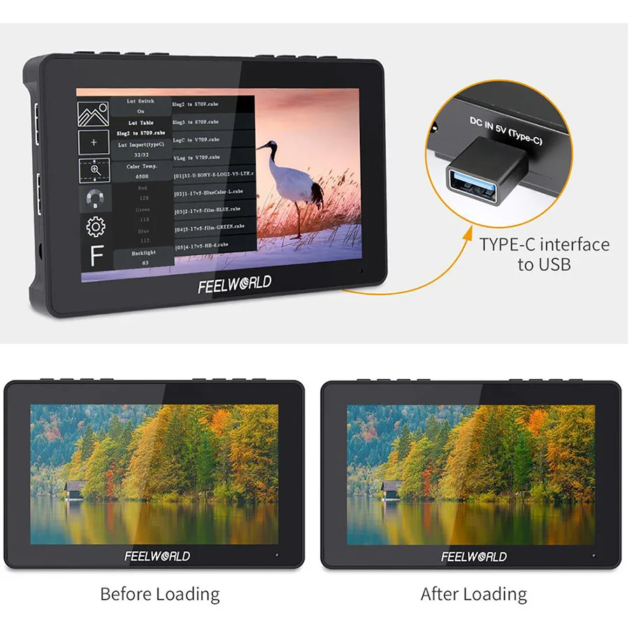 Bestellen FEELWORLD F5 Pro V2 5,5 Inch Touch Screen-Monitor 1920x1080 Feld 3D LUT 4K HDMI-kompatibel Monitor Für DSLR Kamera