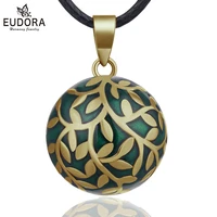 eudora 20mm olive leaf mexican bola harmony chime ball angel caller pregnancy pendant necklace for women fine jewelry nb318 1