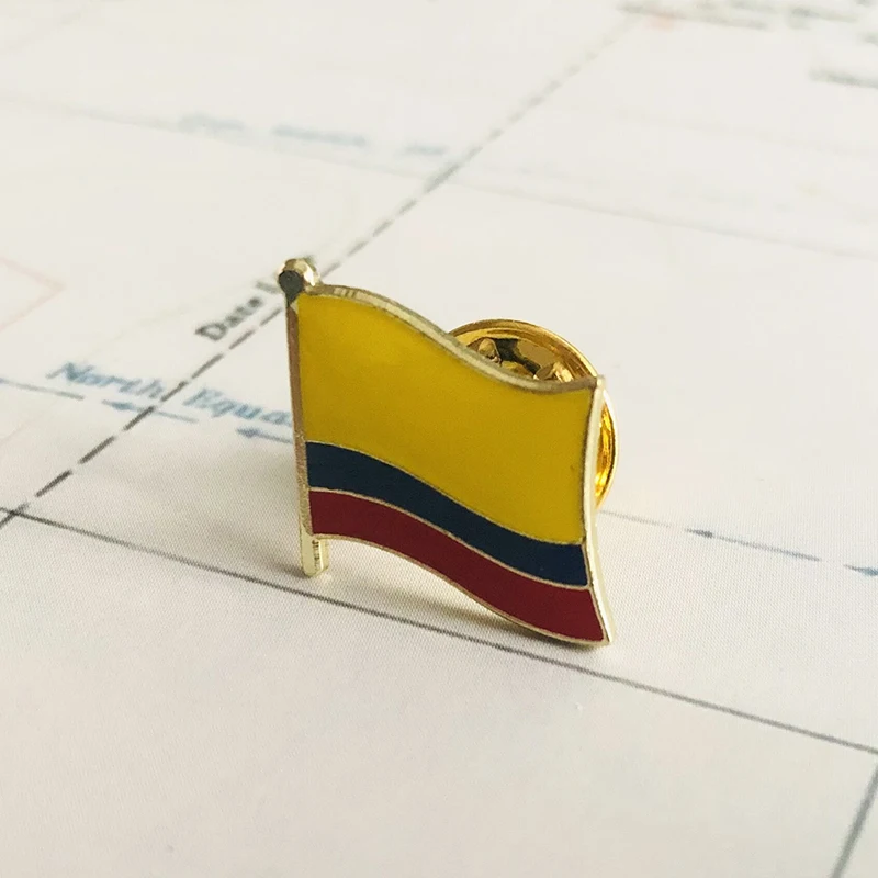 Нейлоновые значки с национальным флагом Колумбии нашивки на руку вышивкой и
