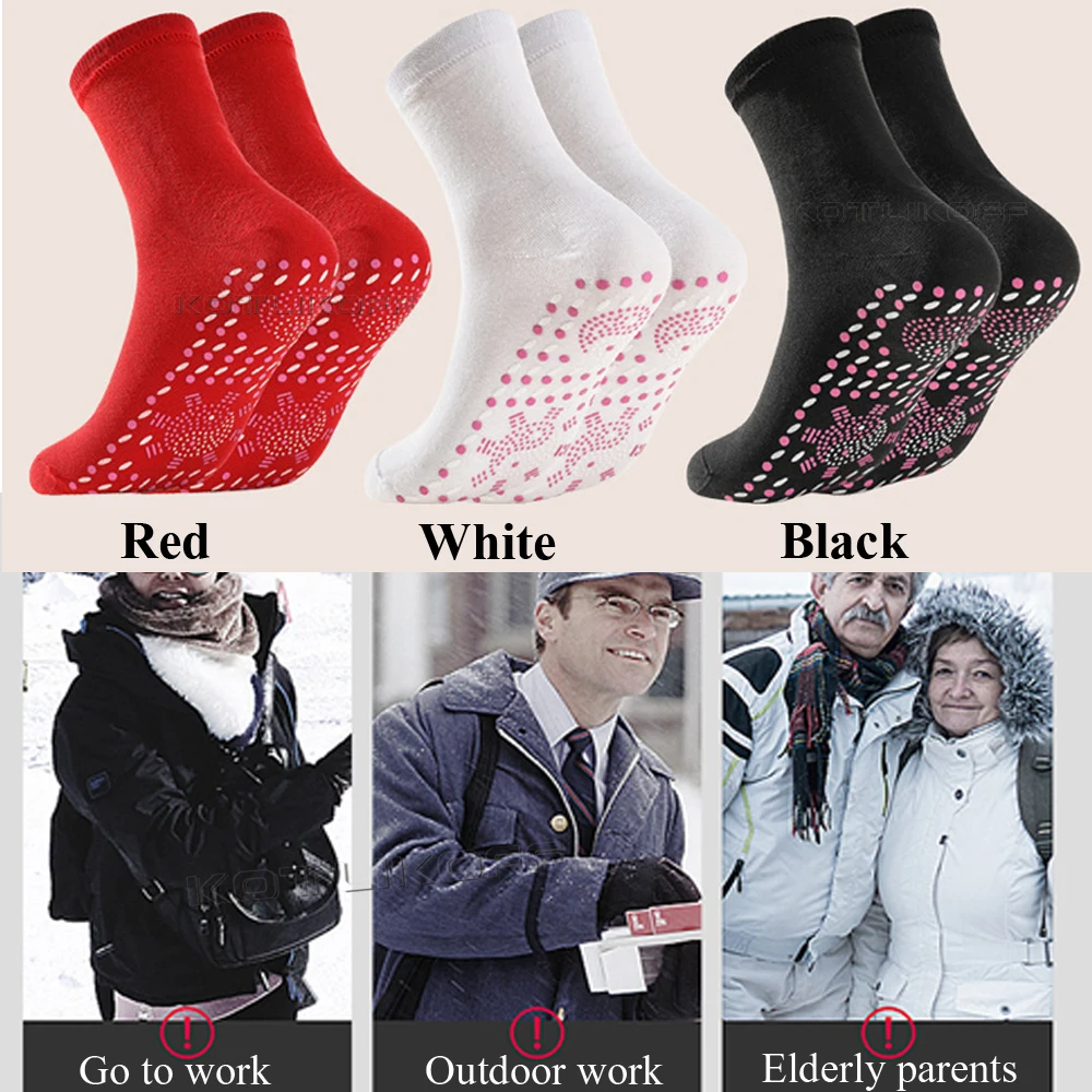 Self-heating Magnetic Socks insoles for Women Men Self Heated Socks Tourmaline Magnetic Therapy Winter Warm Massage Sock Unisex