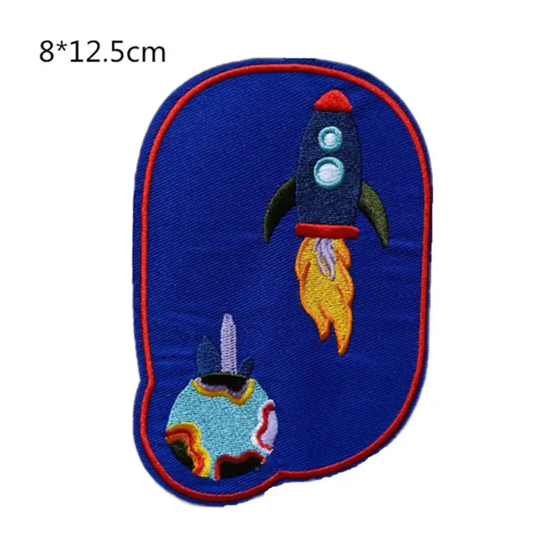 11Pcs Embroidered Fabric Cartoon Planet DIY Clothes Patches Hot Melt Back Adhesive for Kids Jeans Pants Repair Supply | Дом и сад