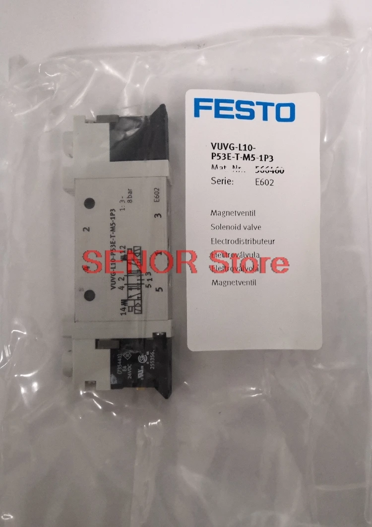 

Новый оригинальный электромагнитный клапан VUVG-L10-P53E-T-M5-1P3 (566460)