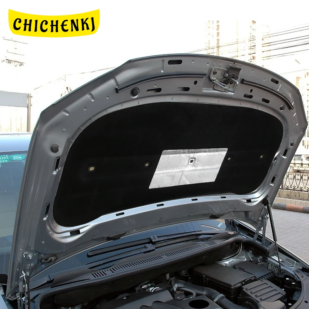 

For Volkswagen Touran 1T 2007-2010 Car Heat Sound Insulation Cotton Front Hood Engine Firewall Mat Pad Noise Deadener Accessory