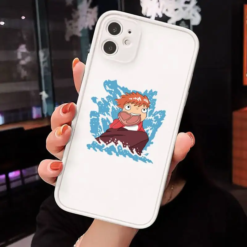 

Ponyo Studio Ghibli Anime luxury Phone Cases shell matte transparent For iphone 7 8 11 12 plus mini x xs xr pro max cover
