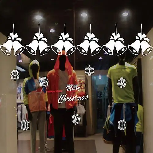 09 Festival Wall Sticker Christmas Snowman Showcase stickers Merry Christmas Happy New Year Create atmosphere Glass Window stickers - Цвет: 09