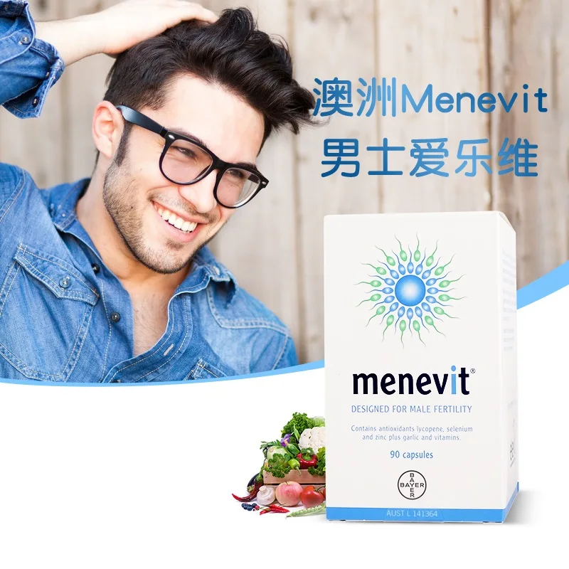 

Australia Elevit Pregnancy Multivitamin 90 Capsules Men Menevit Male Fertility Supplements for Sperm Baby's Healthy Development