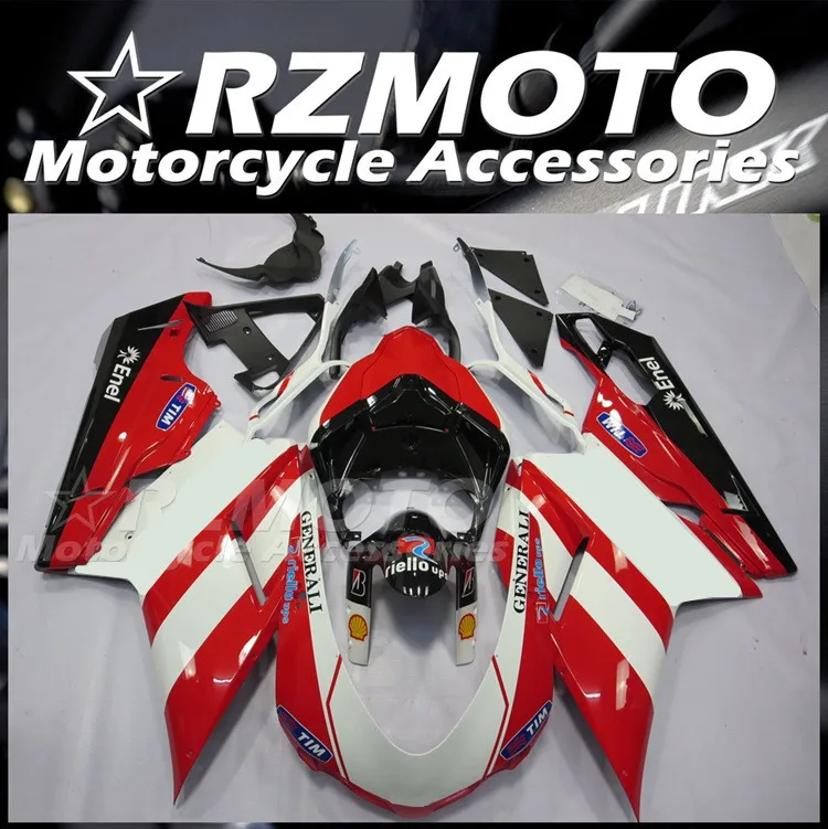 

Injection Mold New ABS Fairings Kits Fit For Ducati 1098 848 evo 1198 2007 2008 2009 2010 2011 2012 body set red white