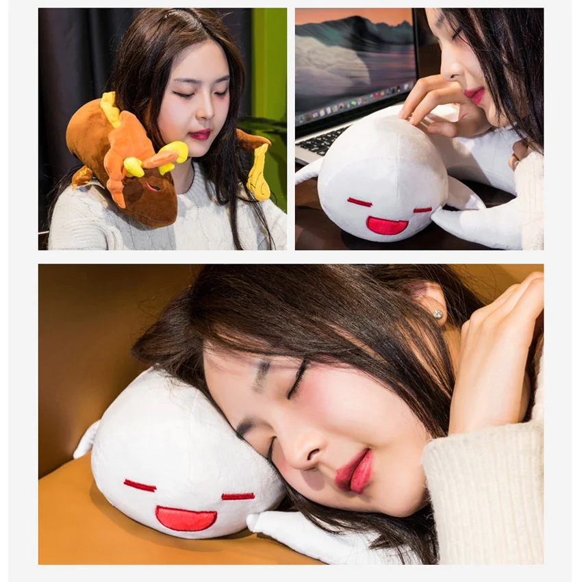 

Takerlama Genshin Impact Plush Toy Hu Tao Morax Zhongli Dragon U-shaped Pillow Anime Stuffed Plushie Office Accessories