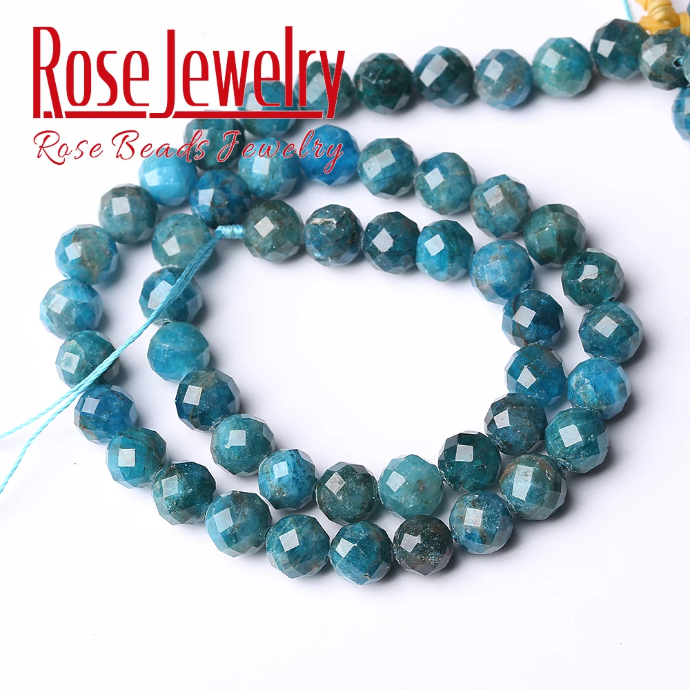 Бусины Из Натурального апатита с гранями 6/8/10 мм 15 дюймов