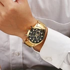 Часы наручные WWOOR мужские с хронографом, брендовые Роскошные водонепроницаемые, золотистые чёрные, 2021, 2022