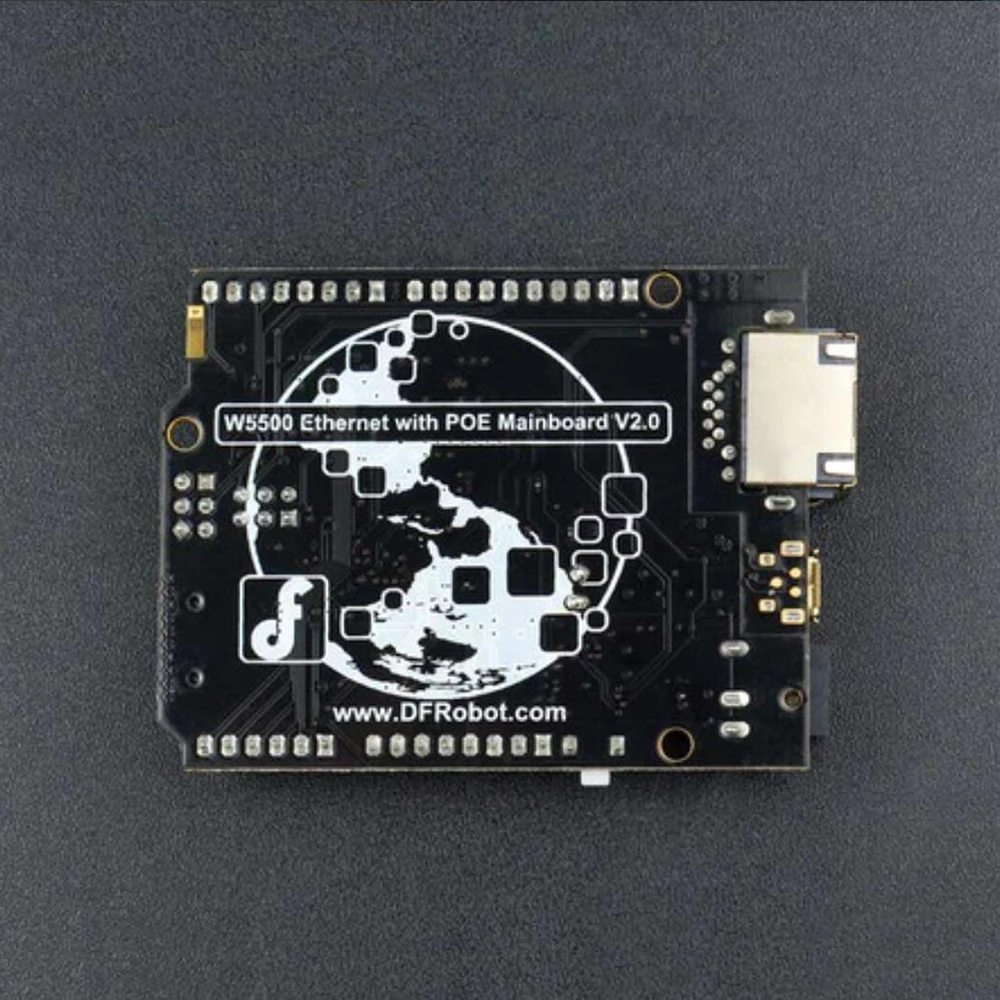 Модернизированная плата управления DFRobot W5500 Ethernet с ATmega32u4 и POE v2.0 совместима Arduino
