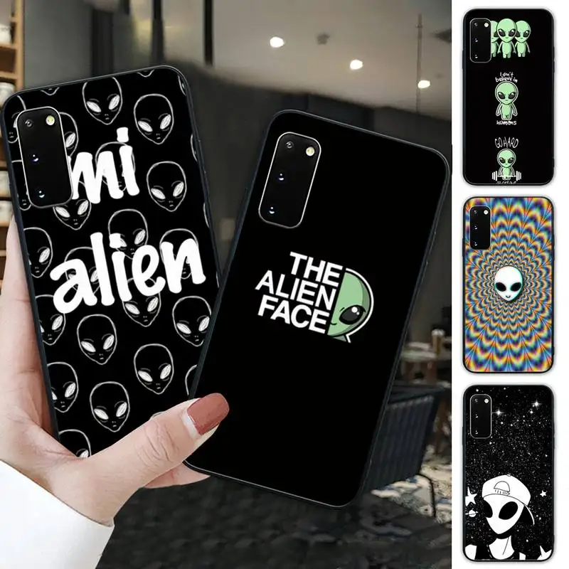 Эстетика стильная футболка с изображением персонажей видеоигр Alien Черный