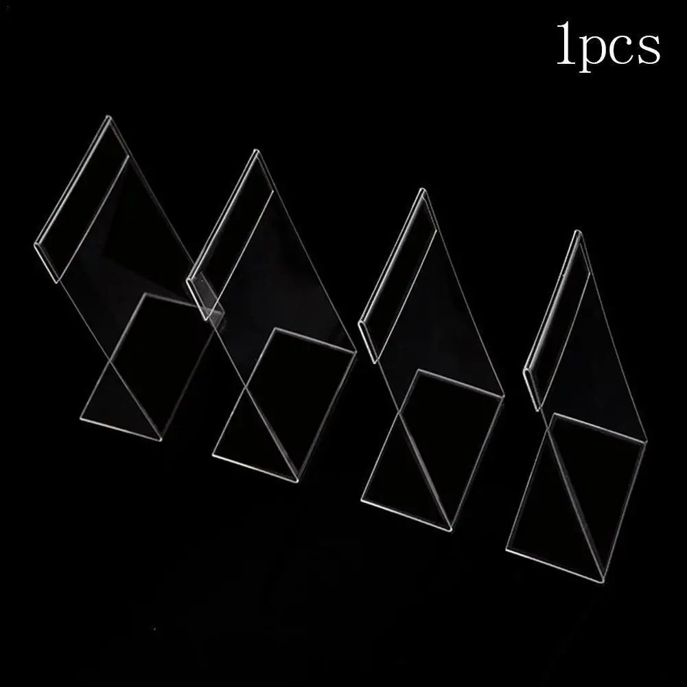 

Acrylic L-shaped 11X7.5cm Desk Card Transparent Display Stand