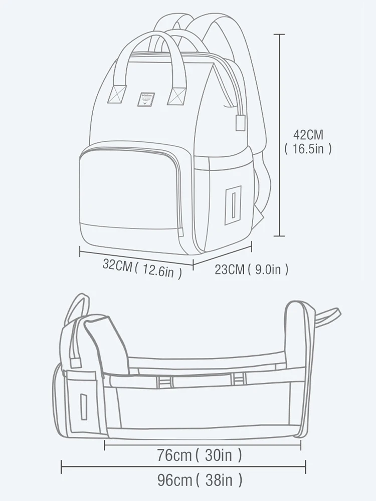 Многофункциональный рюкзак для мам портативная вместительная сумка пеленок