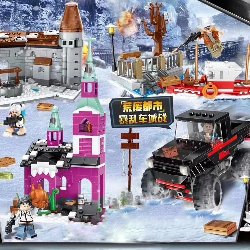 Battlelys игра совместима с Legoed военный заброшенный город архитектура 734 шт.