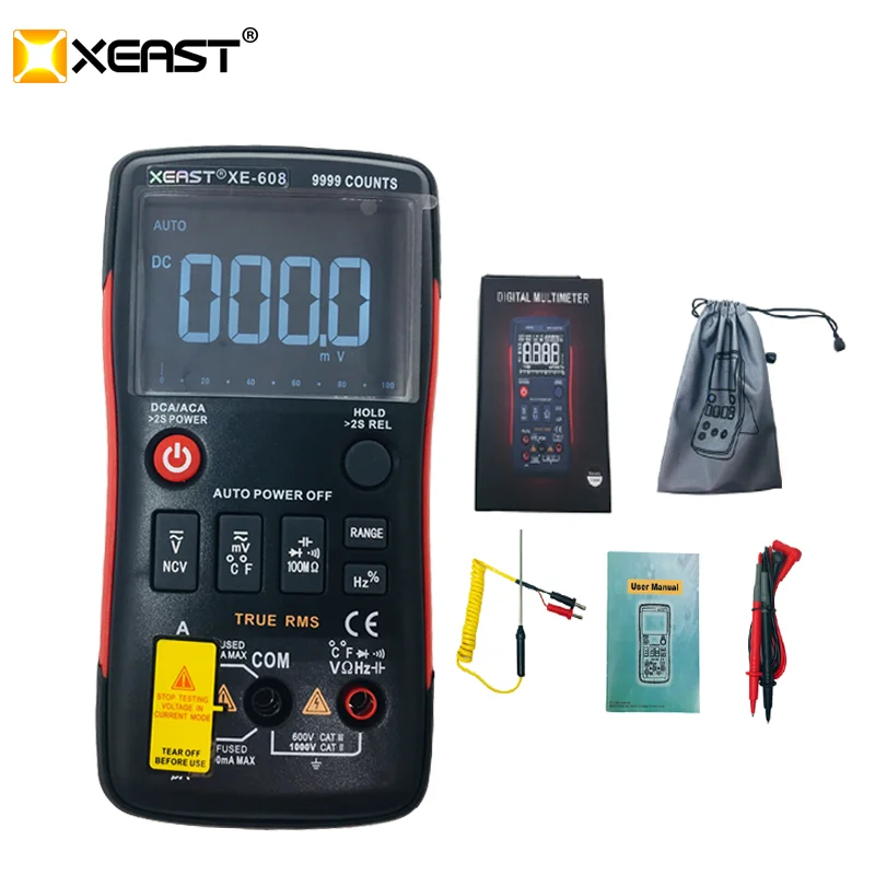 Цифровой мультиметр XEAST XE 608 True RMS с кнопкой 9999 отсчетов аналоговой гистограммой