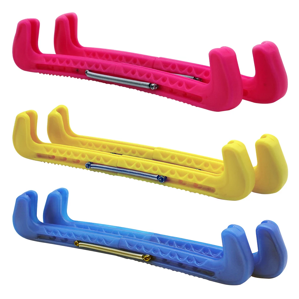 

1 Pair Blade Guard Sports Parts Skate Shoe Cover Rustproof Outdoor Adjustable Spring Ice Hockey Easy Use Skating Protective Tool