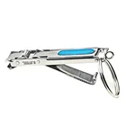 Маникюр Нержавеющаясталь ультра-тонкий складной ручной Toe кусачки для ногтей Резак Брелок-Ножницы Резак ногтей кольцо для ключей в форме инструмента