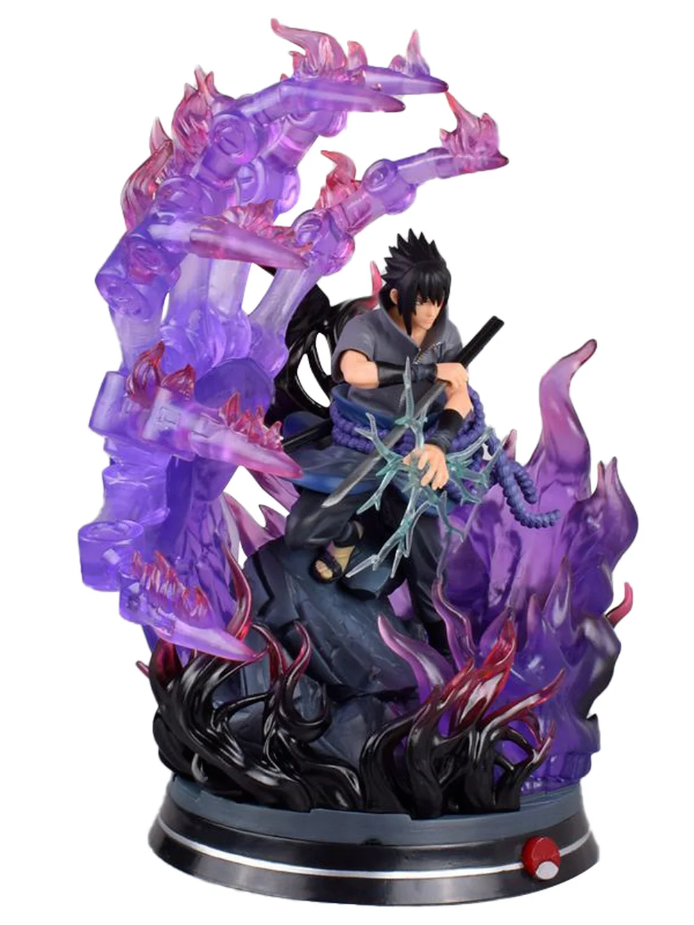 

Naruto gk six-channel action doll Uchiha Sasuke 38cm anime model luminous collection exquisite toy decoration statue gift