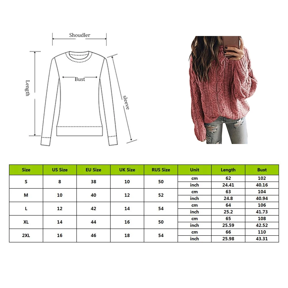 

Women Turtleneck Sweaters Autumn Winter Jumpers European Casual Twist Warm Sweaters Female oversized sweater 2020 Dropshipping