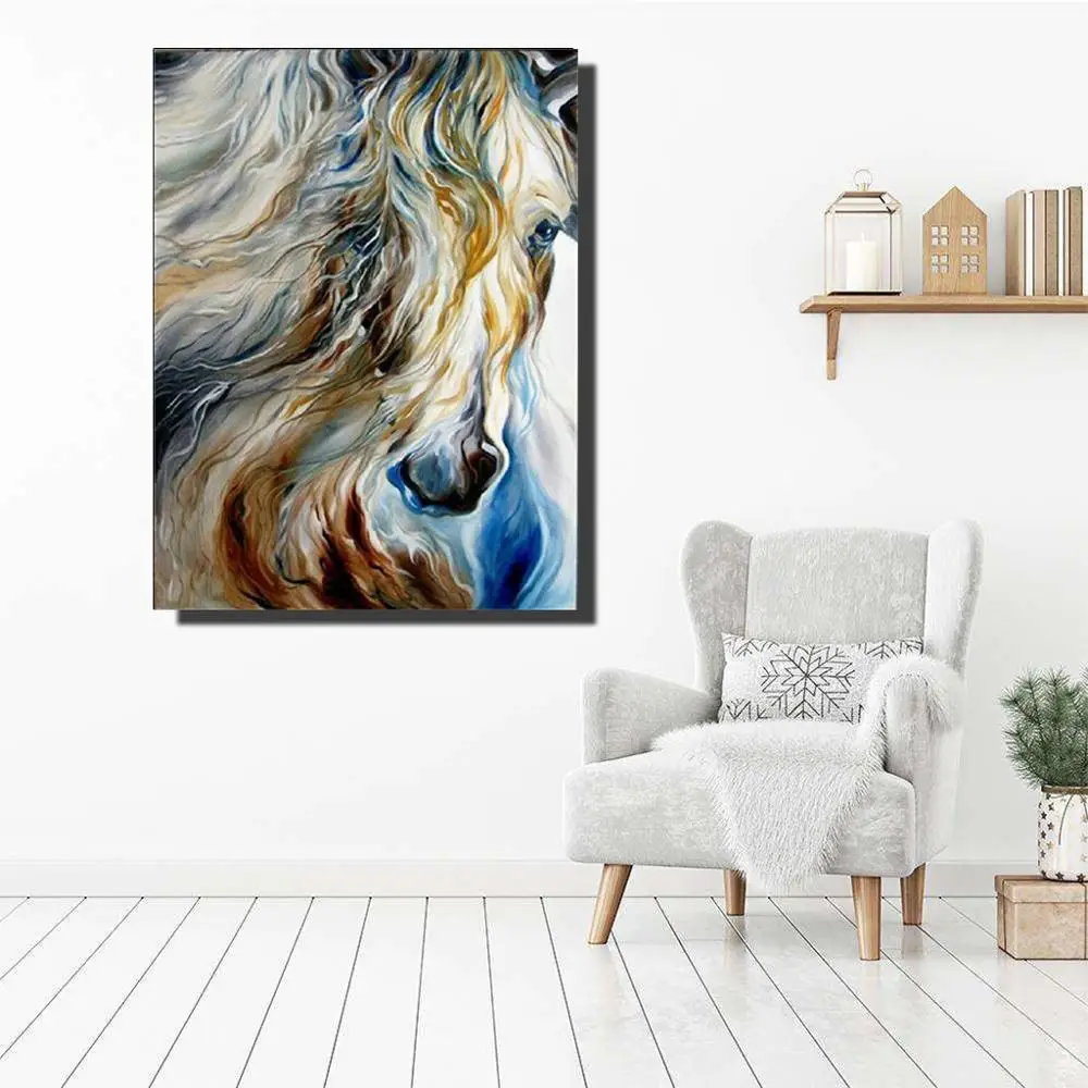 Алмазная 5d картина сделай сам вышивка крестиком с лошадью мозаика животными