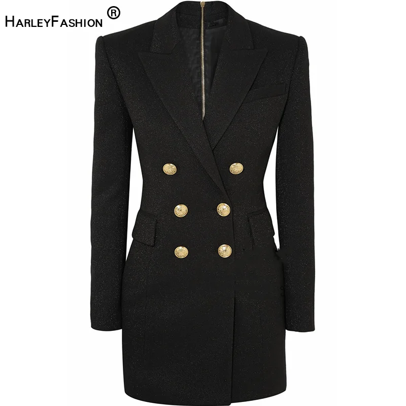 Женское прямое платье с блестками HarleyFashion шикарное блестящее двумя нагрудными