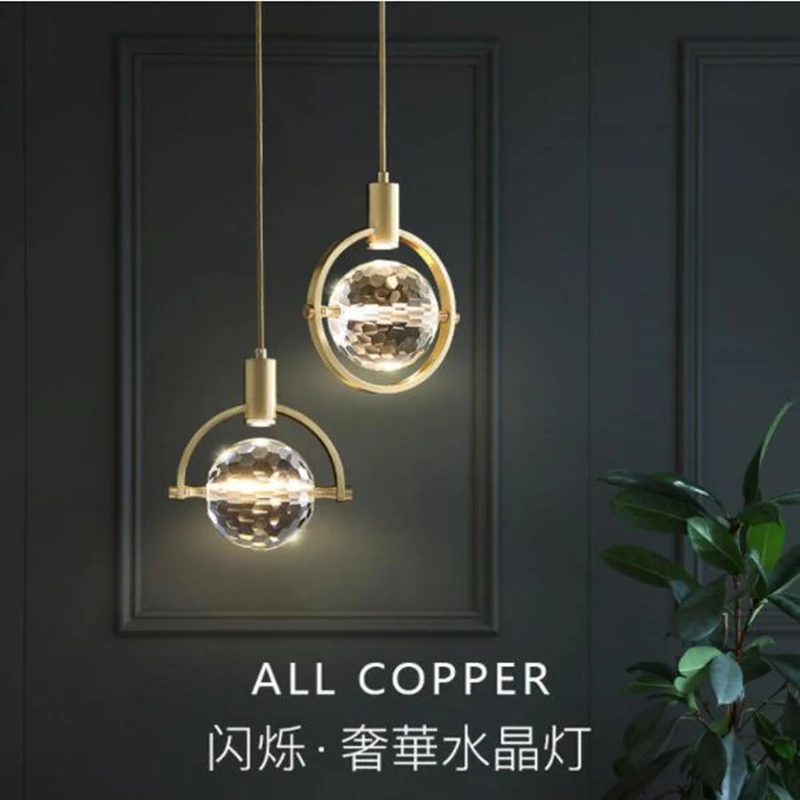 Роскошный хрустальный светодиодный подвесной светильник K9 скандинавский