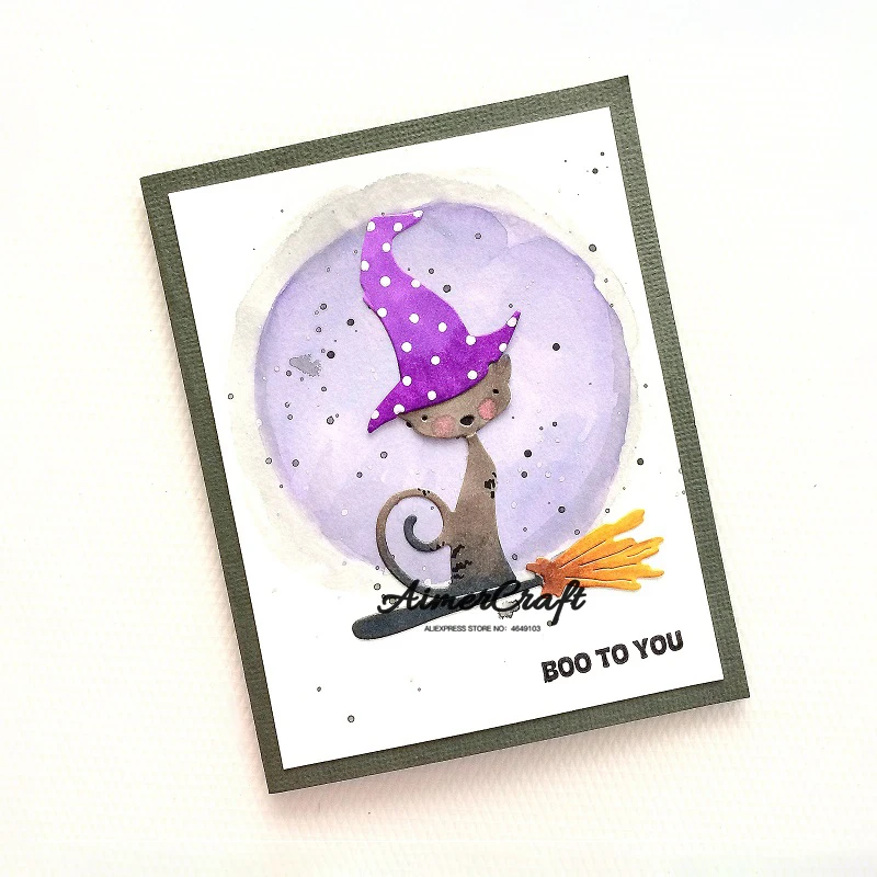 Металлические Вырубные штампы для Хэллоуина фотобумага сделай сам карточка