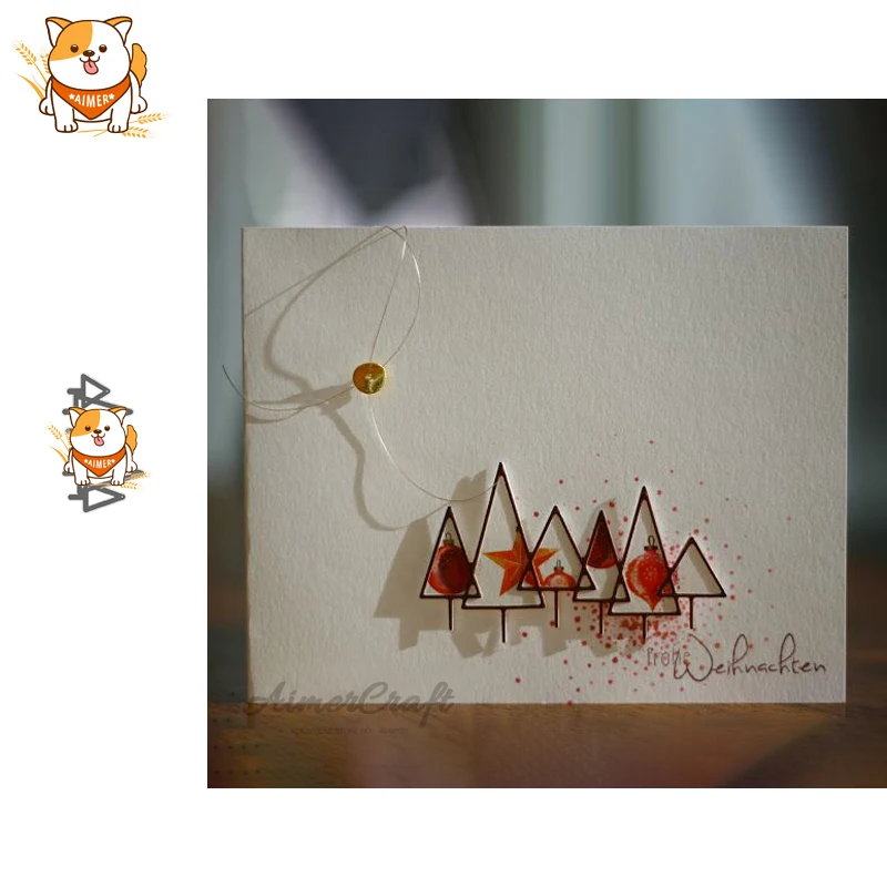 Металлические Вырубные штампы в виде леса рельефные для рукоделия декоративное